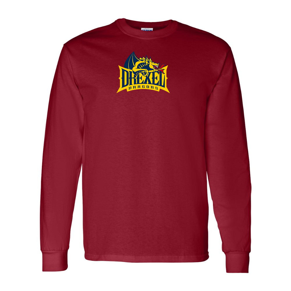 Men's Drexel Dragons Gildan Heavy Cotton Long Sleeve T-Shirt