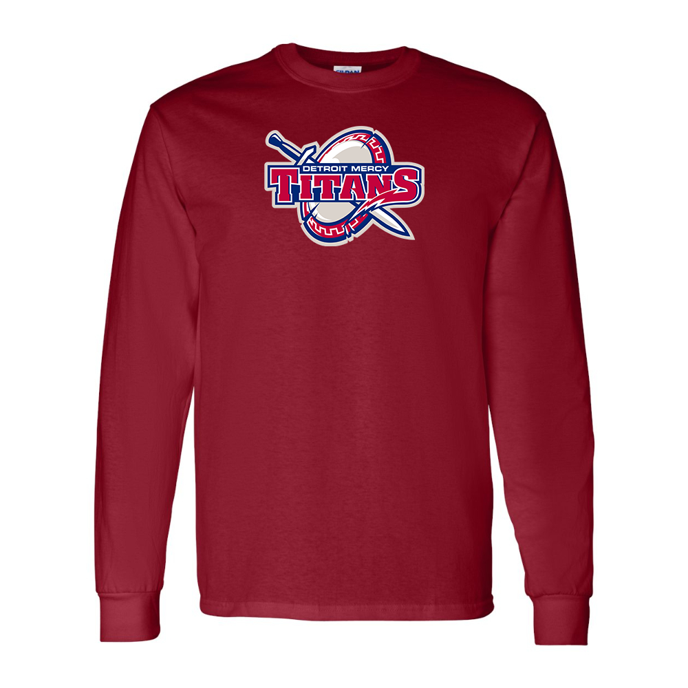 Men's Detroit Titans Gildan Heavy Cotton Long Sleeve T-Shirt