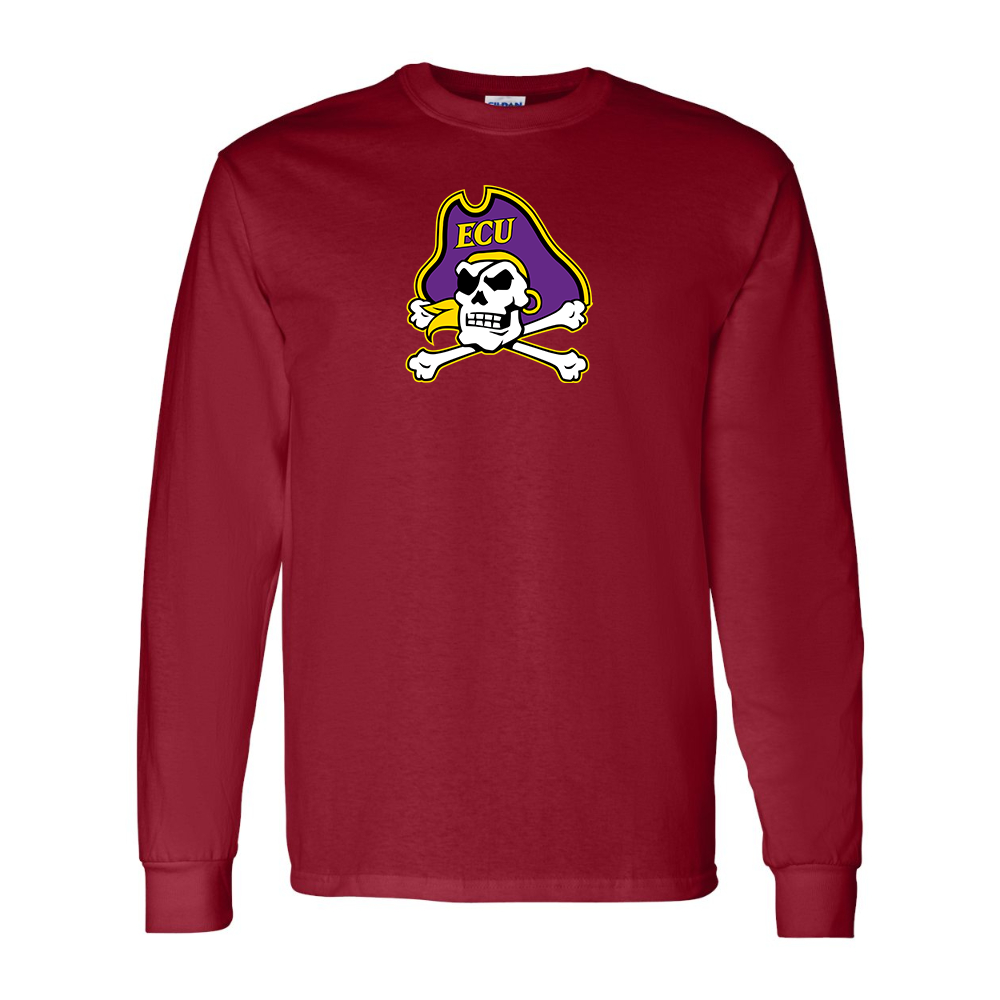 Men's East Carolina Pirates Gildan Heavy Cotton Long Sleeve T-Shirt
