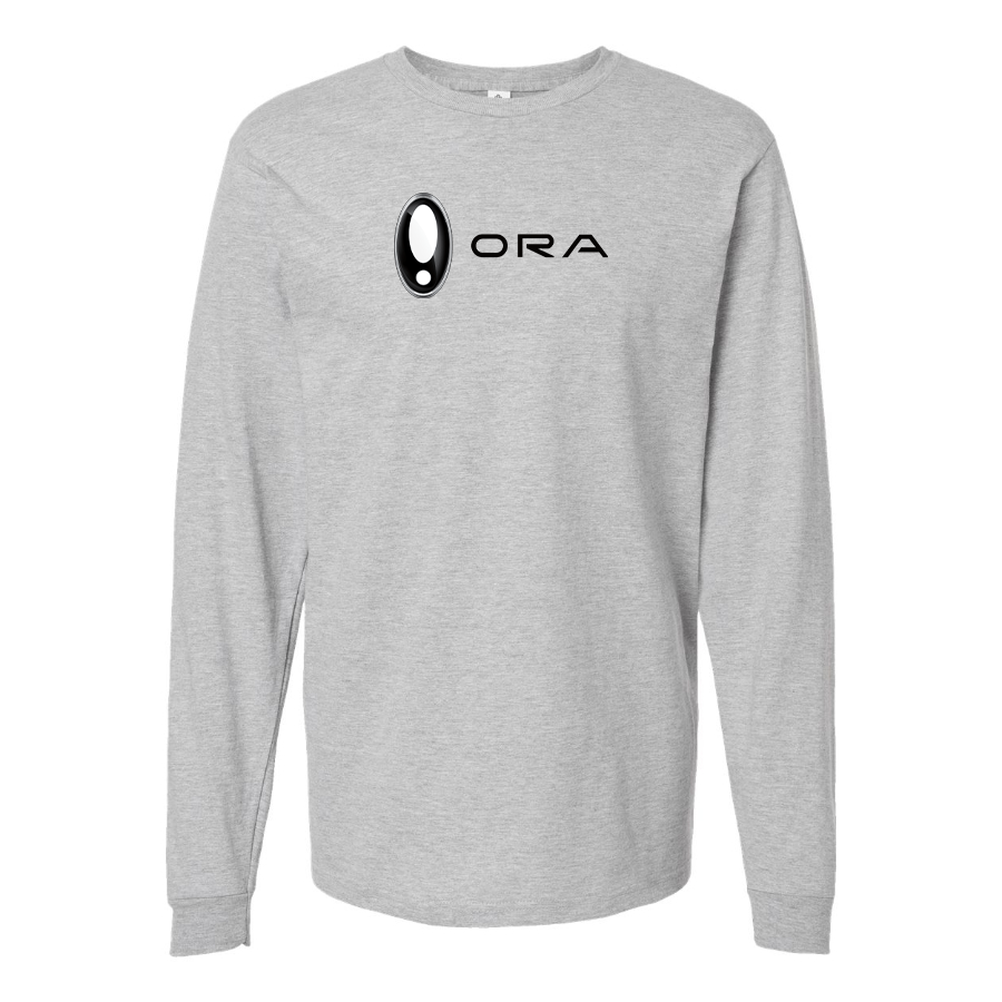 Men's ORA Logo Cotton Long Sleeve T-Shirt