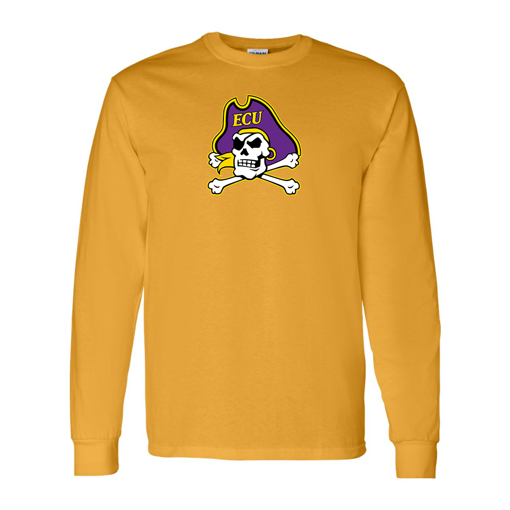 Men's East Carolina Pirates Gildan Heavy Cotton Long Sleeve T-Shirt
