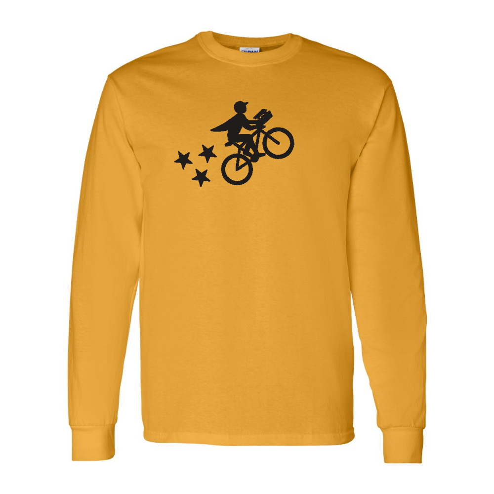 Men's Postmates Bike Gildan Heavy Cotton Long Sleeve T-Shirt