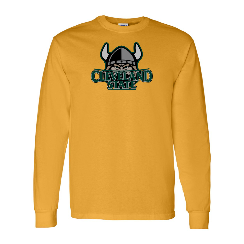Men's Cleveland State Vikings Gildan Heavy Cotton Long Sleeve T-Shirt