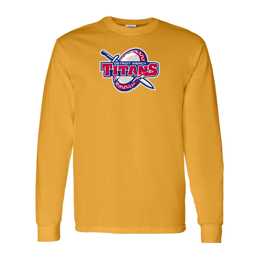Men's Detroit Titans Gildan Heavy Cotton Long Sleeve T-Shirt