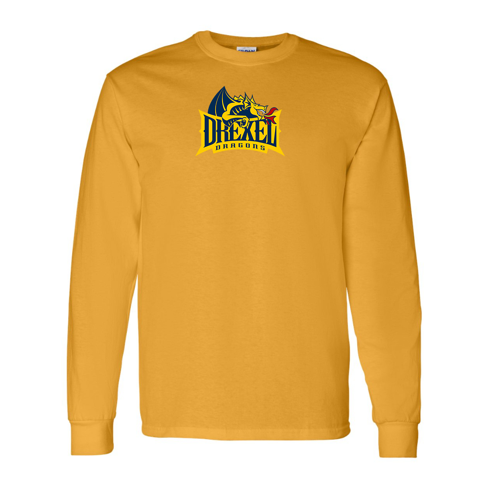 Men's Drexel Dragons Gildan Heavy Cotton Long Sleeve T-Shirt