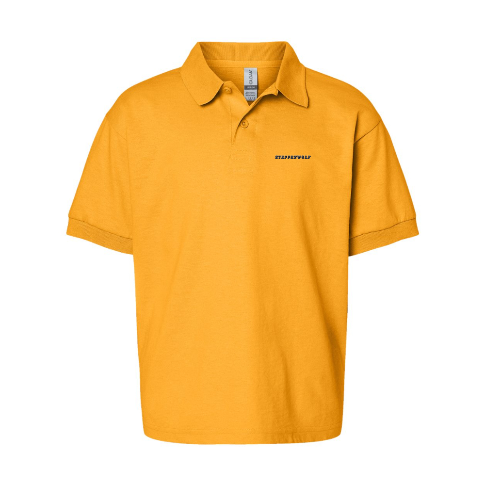 Youth Steppen wolf Gildan Dry Blend Jersey Polo