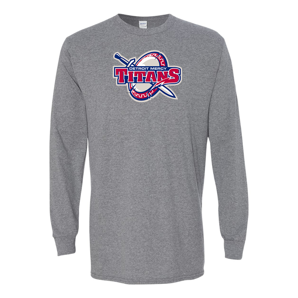 Men's Detroit Titans Gildan Heavy Cotton Long Sleeve T-Shirt