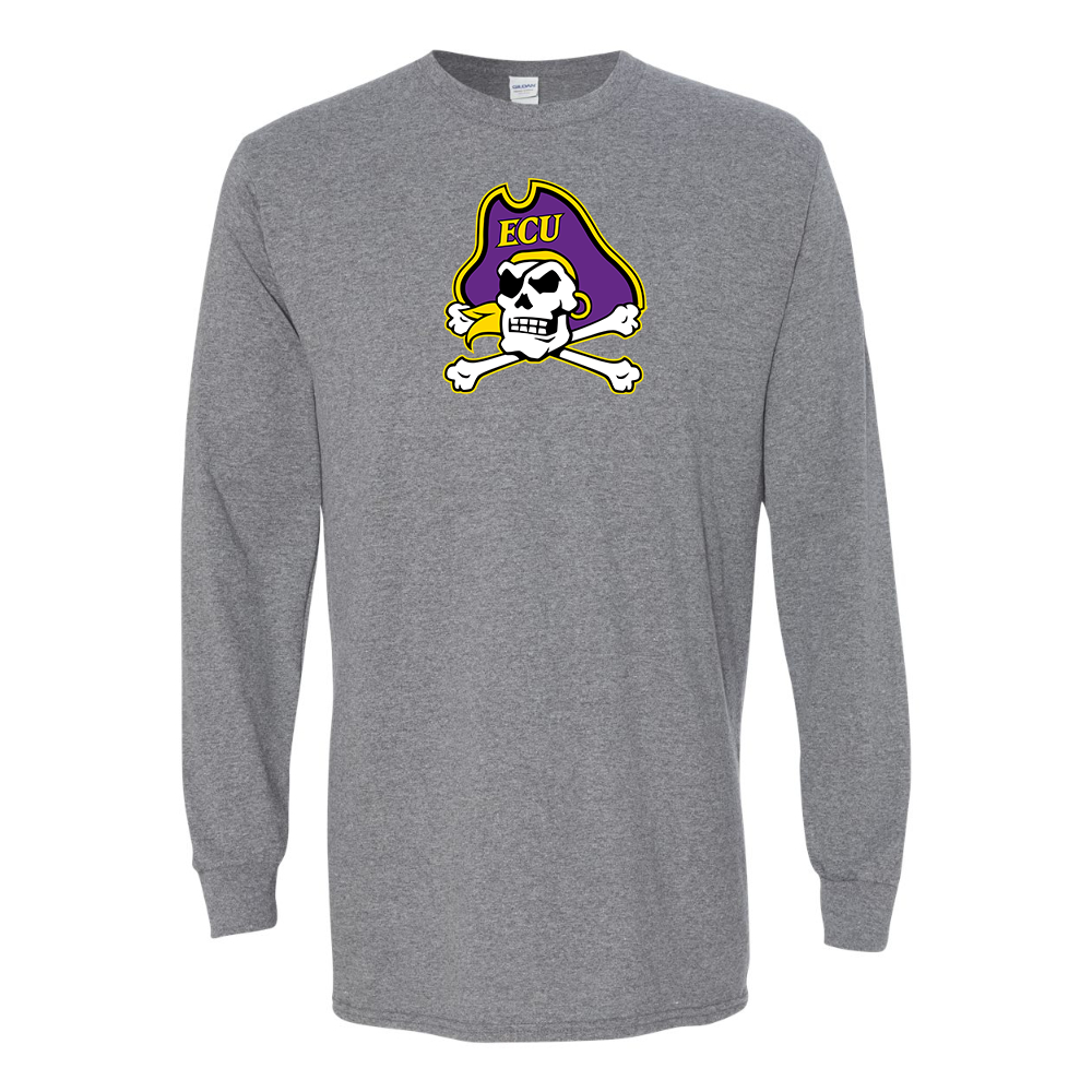 Men's East Carolina Pirates Gildan Heavy Cotton Long Sleeve T-Shirt