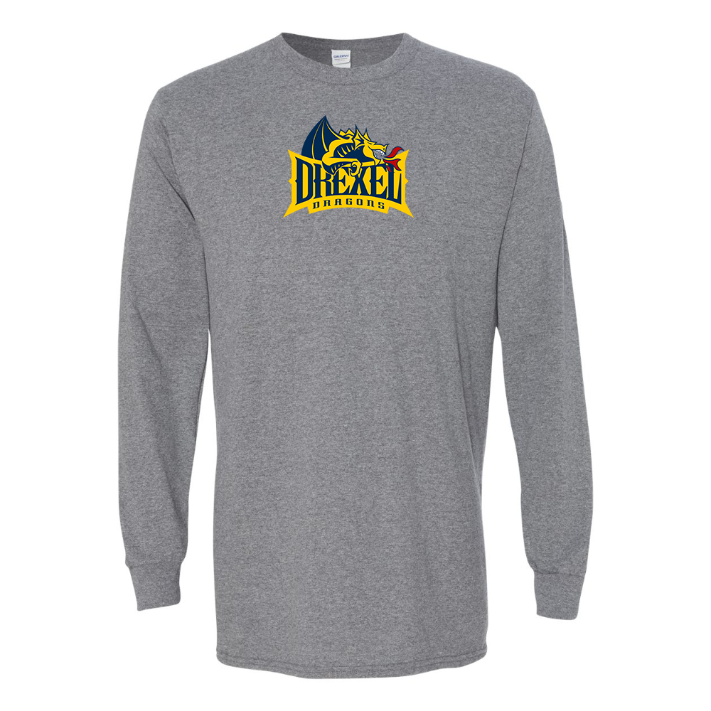 Men's Drexel Dragons Gildan Heavy Cotton Long Sleeve T-Shirt