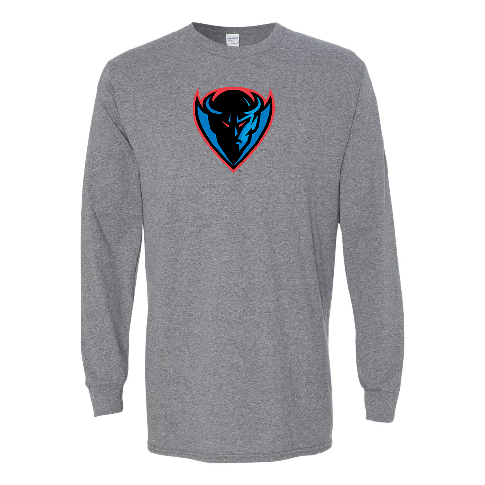 Men's DePaul Blue Demons Gildan Heavy Cotton Long Sleeve T-Shirt