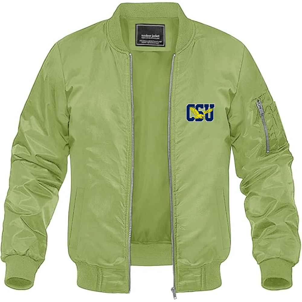 Men's Coppin State Eagles Lightweight Bomber Jacket Windbreaker Softshell Varsity Jacket Coat