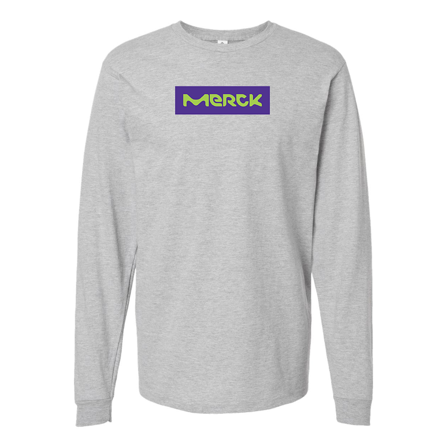 Men's Merck KGaA Logo Cotton Long Sleeve T-Shirt