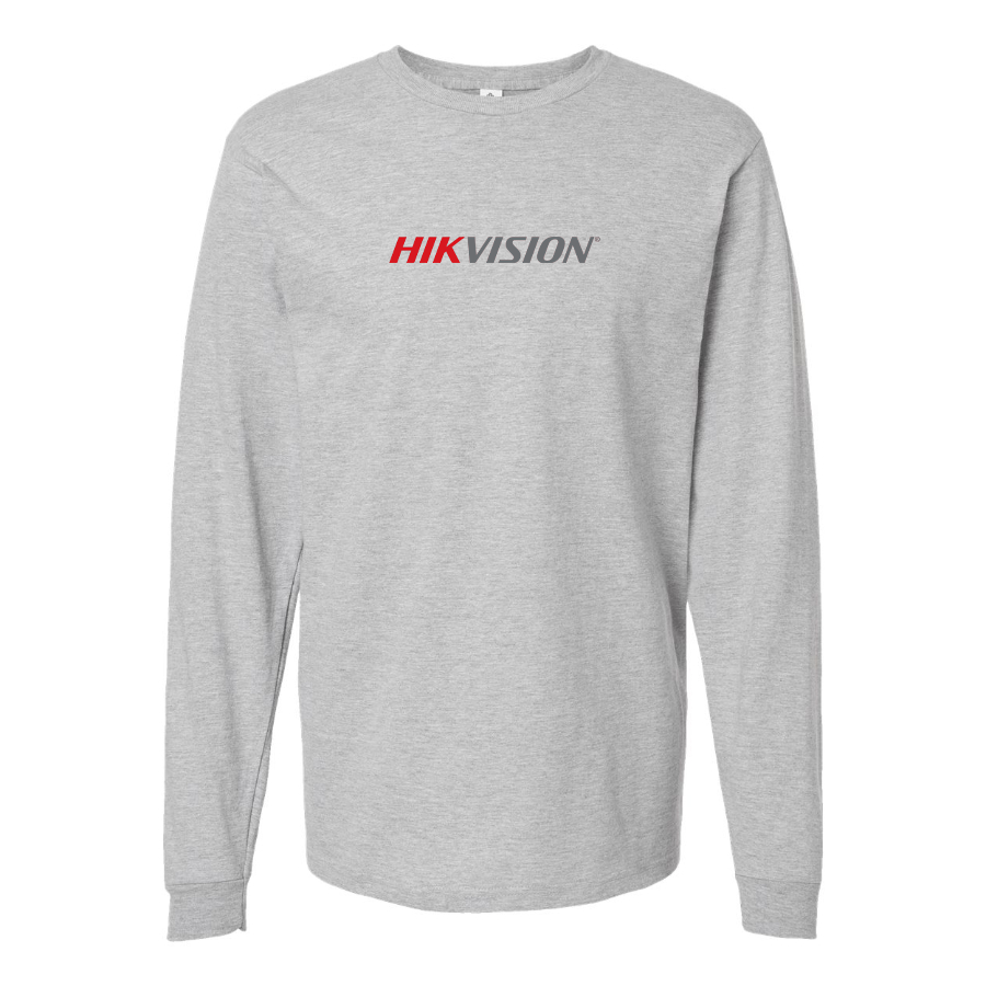 Men's Hikvision Logo Cotton Long Sleeve T-Shirt