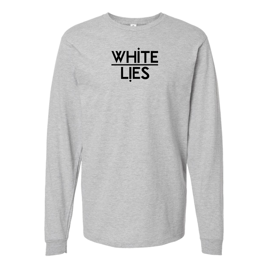 Men's White Lies Logo Cotton Long Sleeve T-Shirt