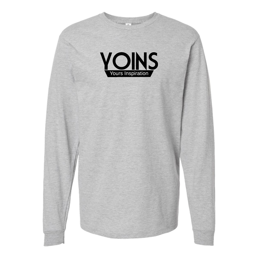 Men's Yoins Logo Cotton Long Sleeve T-Shirt