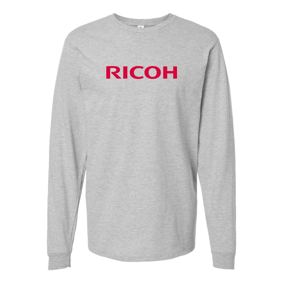 Men's Ricoh Logo Cotton Long Sleeve T-Shirt