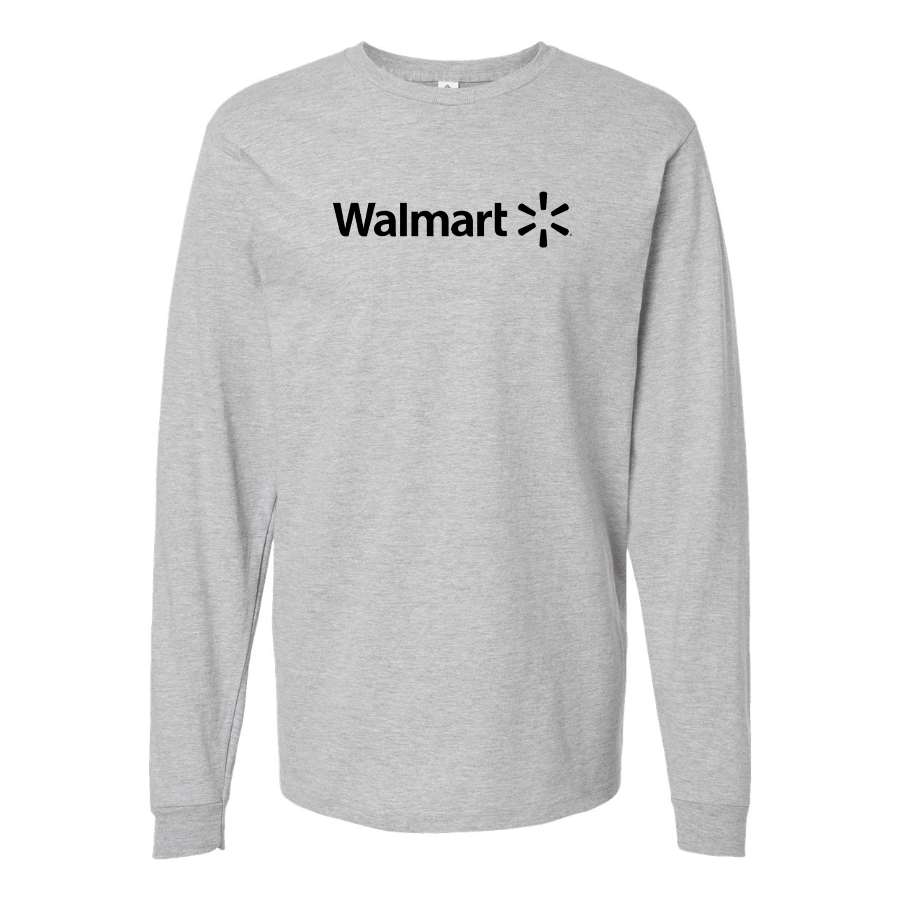Men's Walmart Logo Cotton Long Sleeve T-Shirt