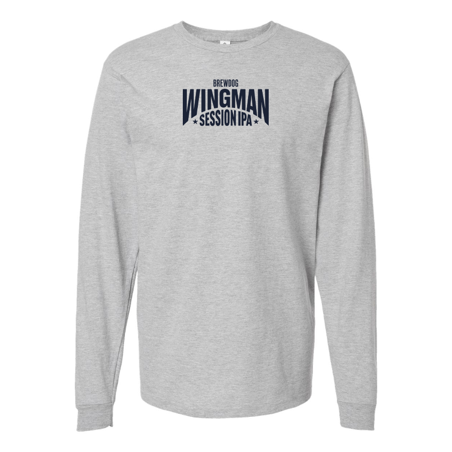 Men's Wingman Logo Cotton Long Sleeve T-Shirt