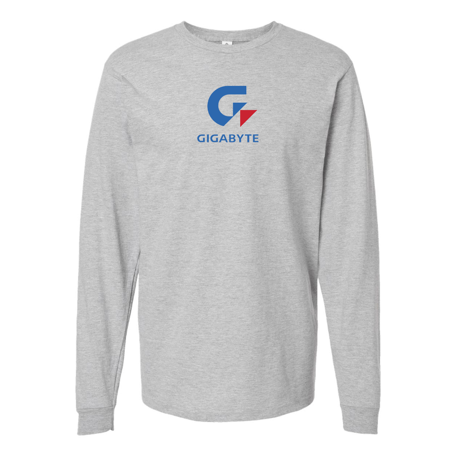 Men's Gigabyte Logo Cotton Long Sleeve T-Shirt
