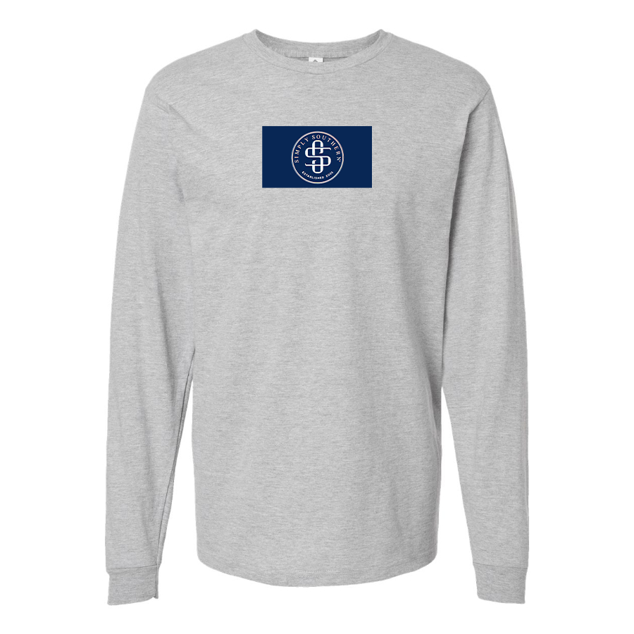 Men's Simply Southern Logo Cotton Long Sleeve T-Shirt