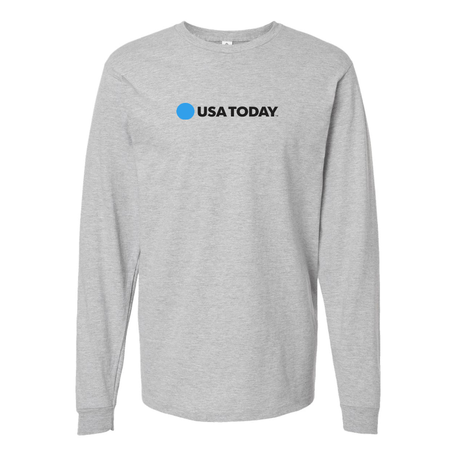 Men's USA Today Logo Cotton Long Sleeve T-Shirt