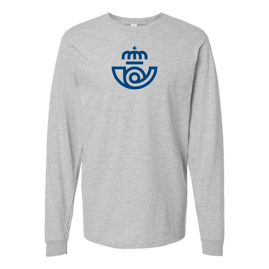 Men's Correos Logo Cotton Long Sleeve T-Shirt