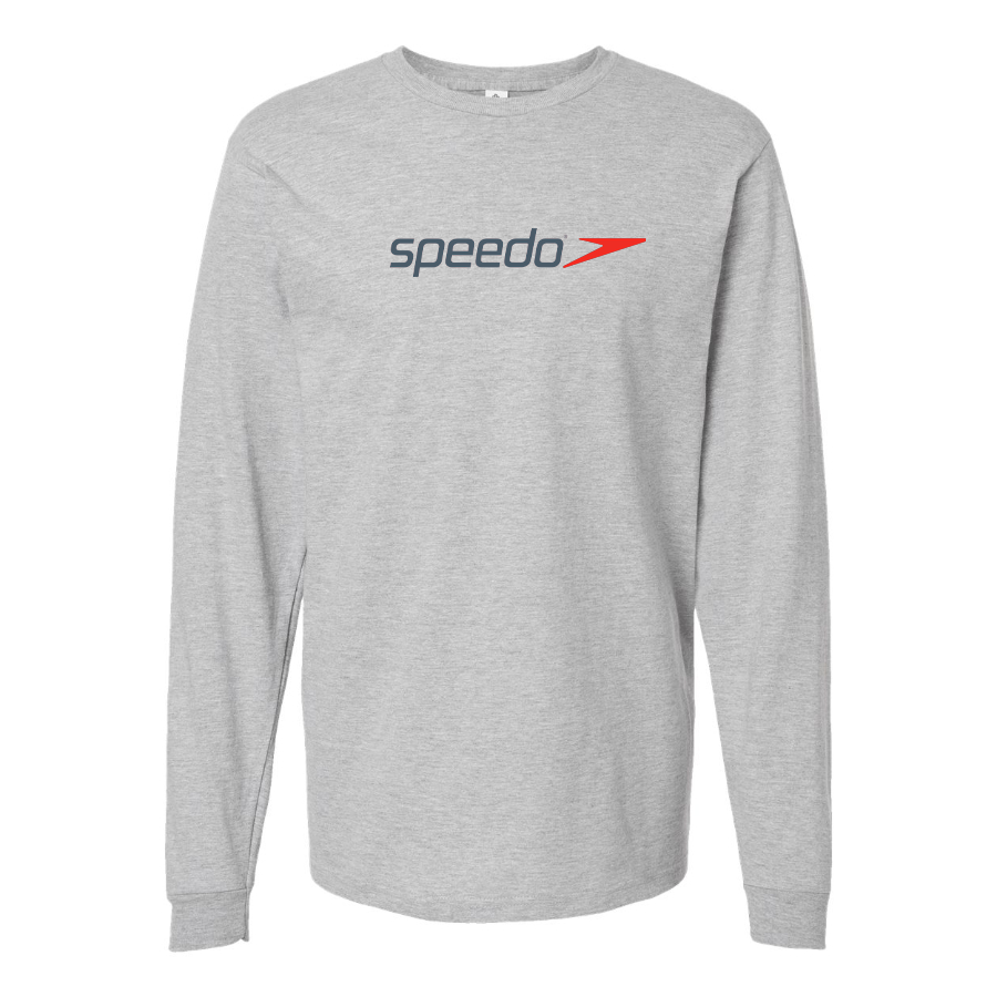 Men's Speedo Logo Cotton Long Sleeve T-Shirt