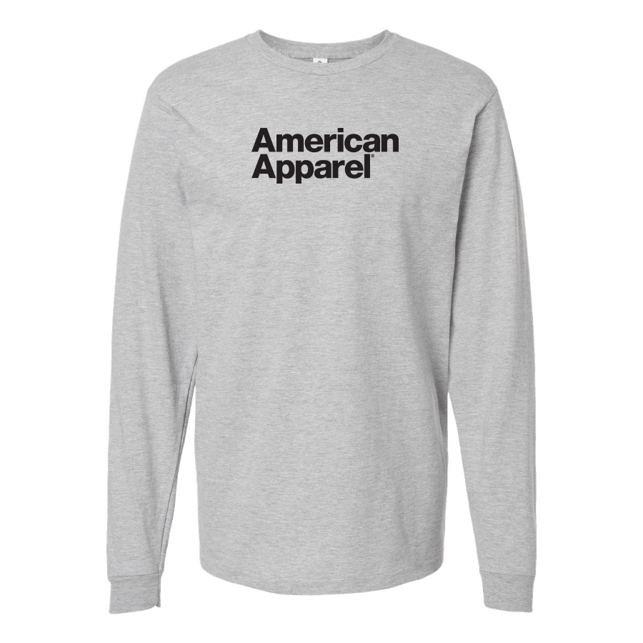 Men's American Apparel Logo Cotton Long Sleeve T-Shirt