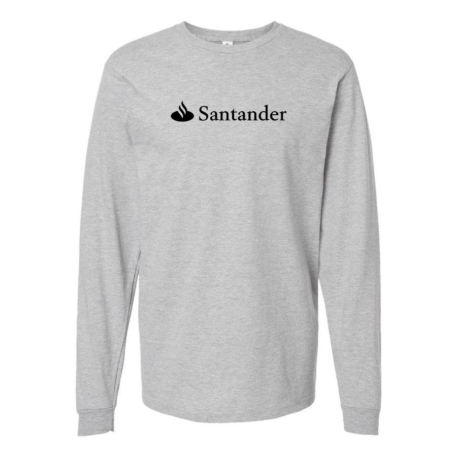 Men's Santander Logo Cotton Long Sleeve T-Shirt