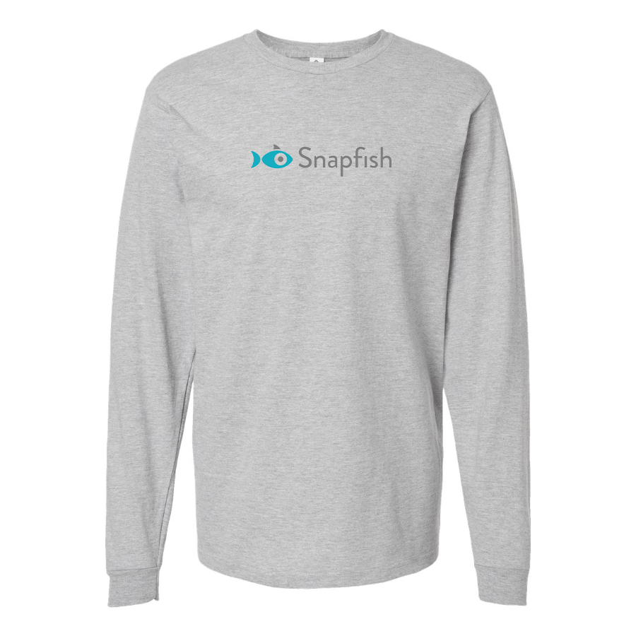 Men's Snapfish Logo Cotton Long Sleeve T-Shirt