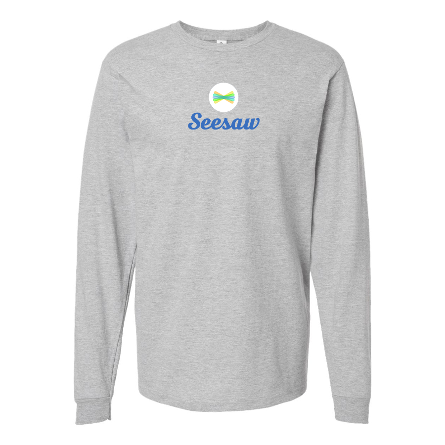 Men's Seesaw Logo Cotton Long Sleeve T-Shirt