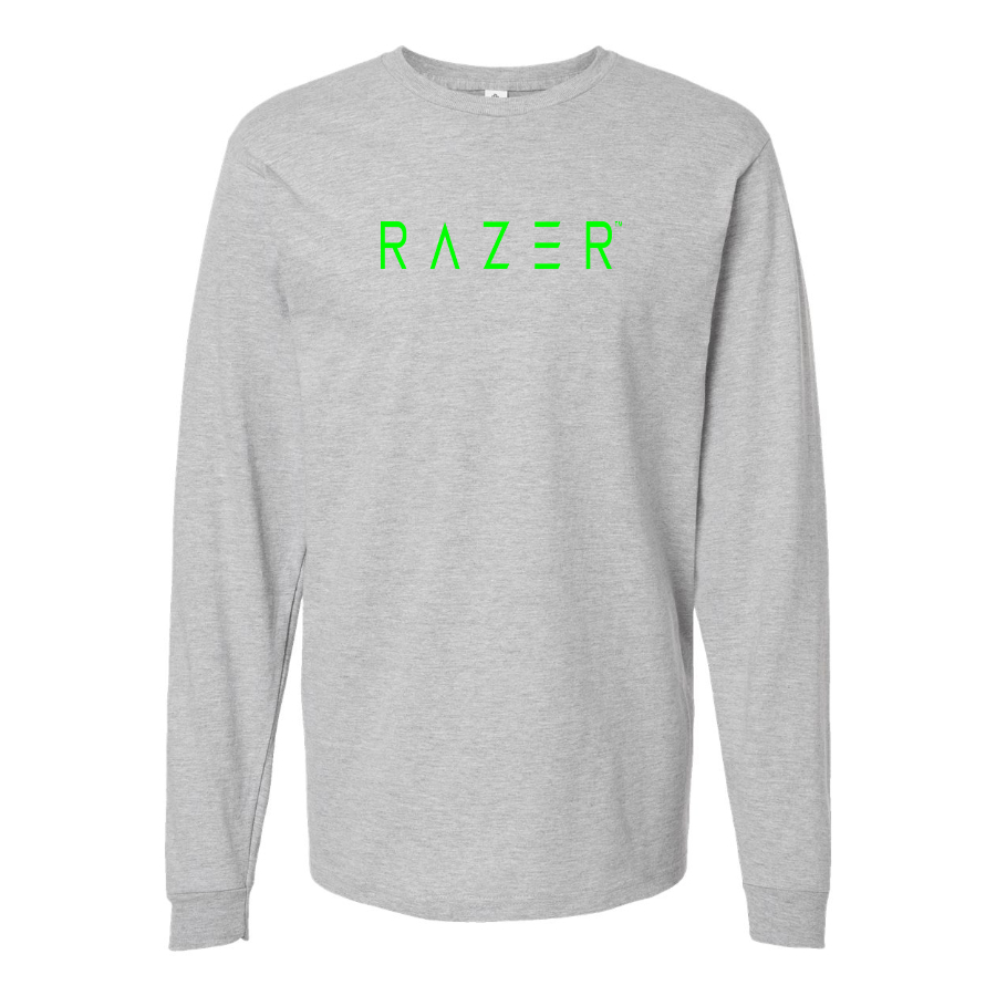 Men's Raze Logo Cotton Long Sleeve T-Shirt