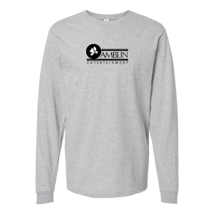Men's Amblin Entertainment Logo Cotton Long Sleeve T-Shirt