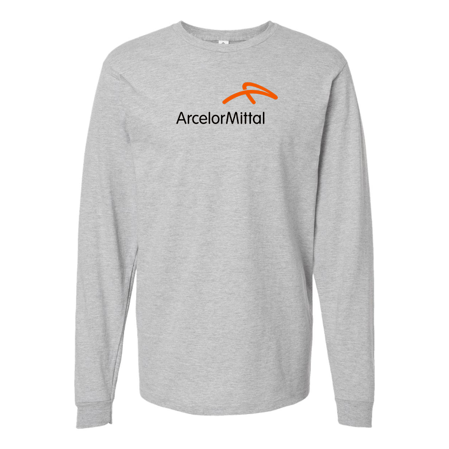 Men's Arcelormittal Logo Cotton Long Sleeve T-Shirt