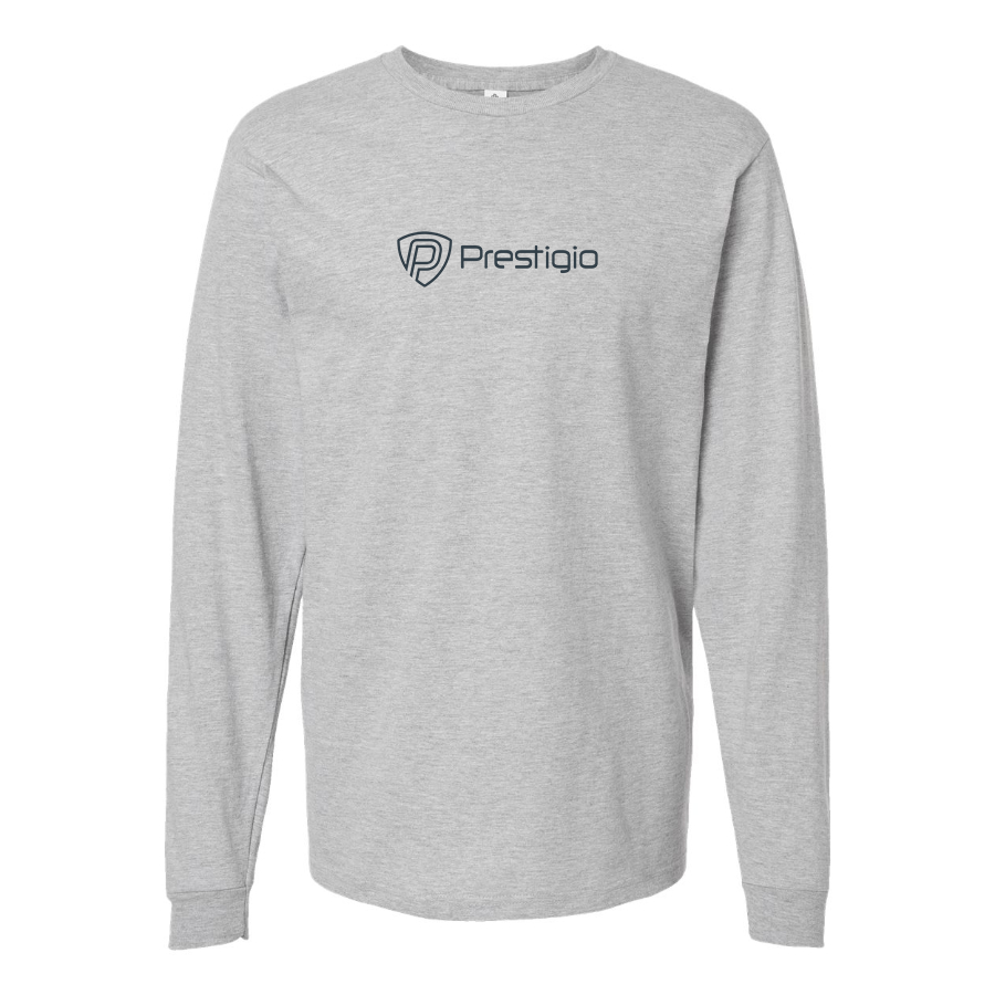 Men's Prestigio Logo Cotton Long Sleeve T-Shirt