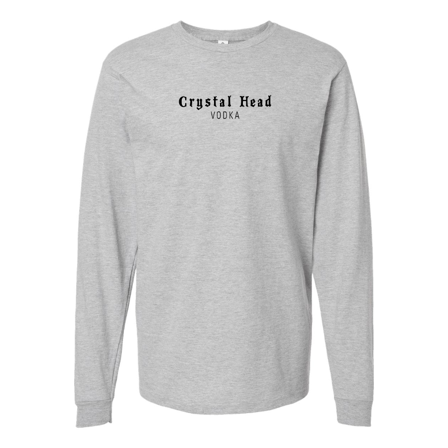 Men's Crystal Head Logo Cotton Long Sleeve T-Shirt