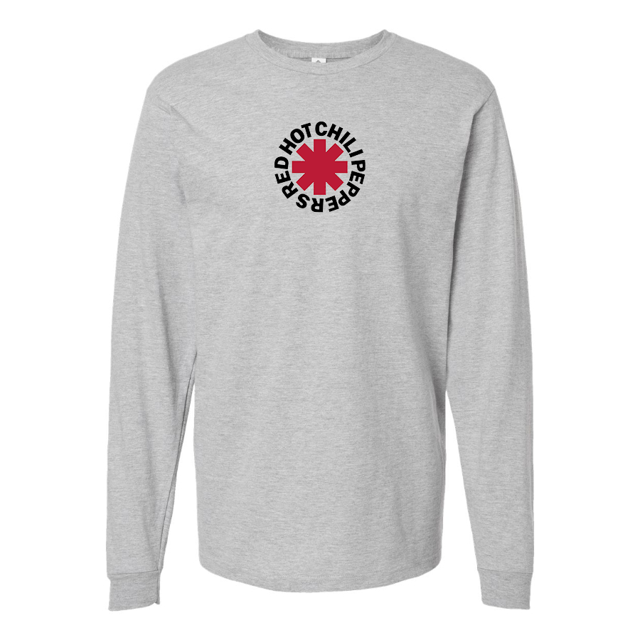 Men's Red Hot Chili Peppers Logo Cotton Long Sleeve T-Shirt