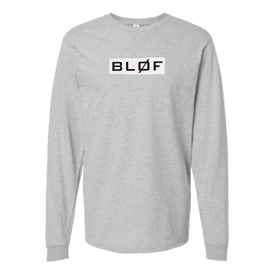 Men's BLØF Logo Cotton Long Sleeve T-Shirt