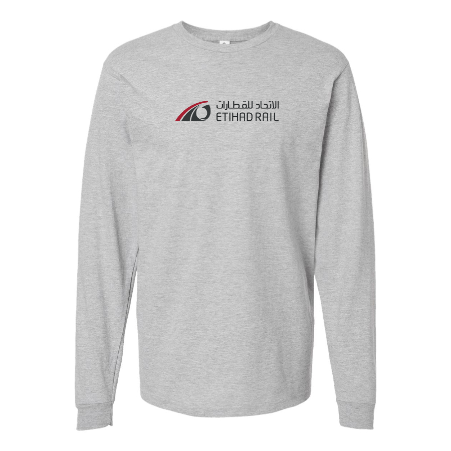 Men's Etihad Rail Logo Cotton Long Sleeve T-Shirt