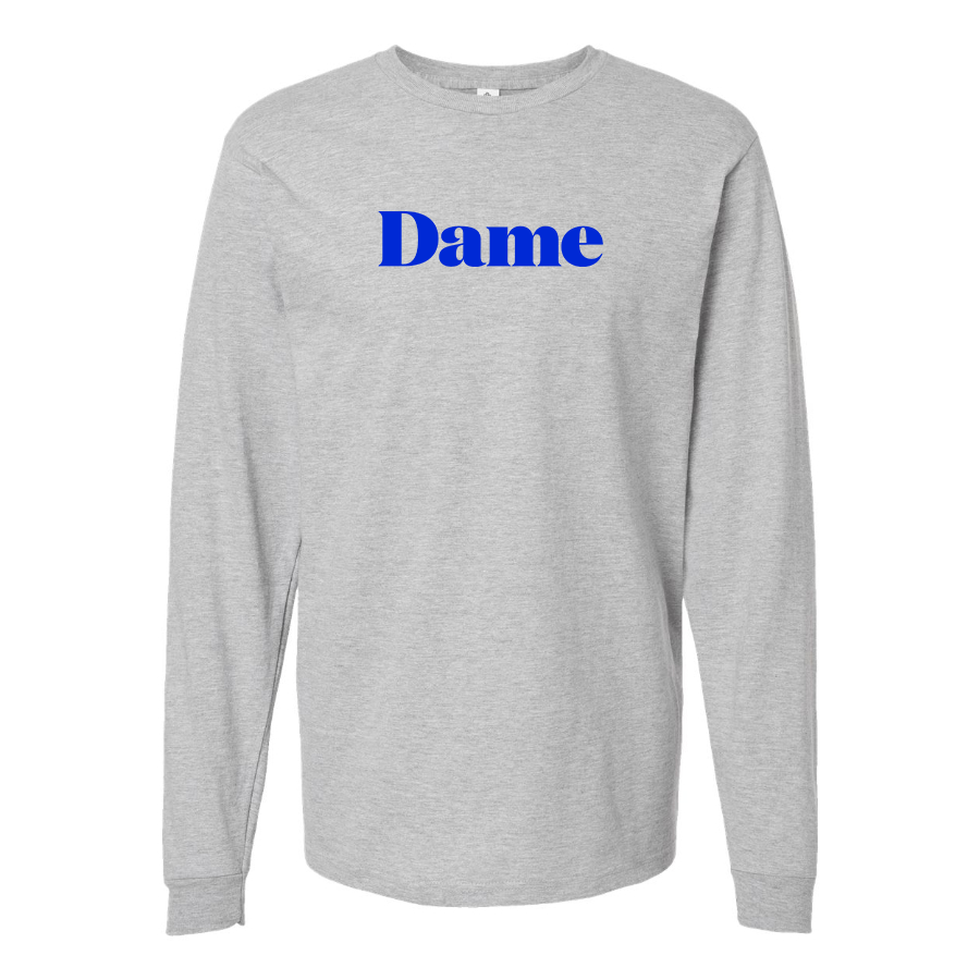 Men's Dame Products Logo Cotton Long Sleeve T-Shirt