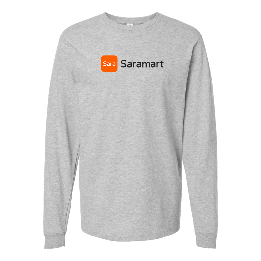 Men's Saramart Logo Cotton Long Sleeve T-Shirt