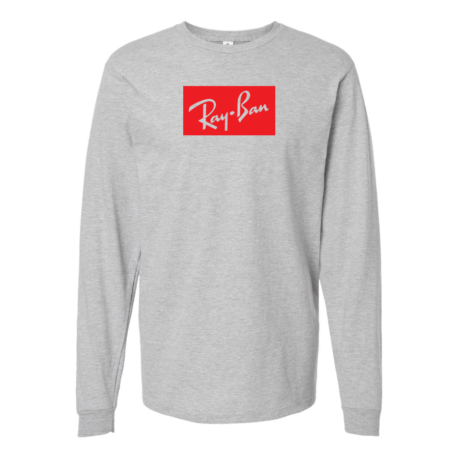 Men's Ray Ban Logo Cotton Long Sleeve T-Shirt