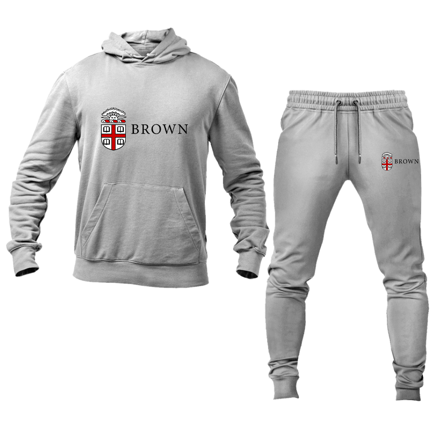 Men's Brown University Hoodie Joggers Set
