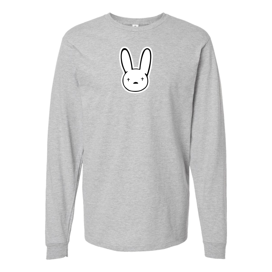 Men's Bad Bunny Logo Cotton Long Sleeve T-Shirt