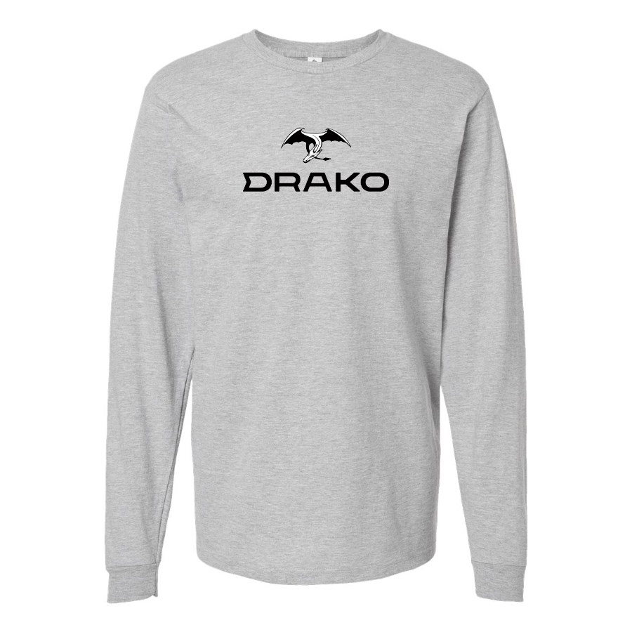 Men's Drako Logo Cotton Long Sleeve T-Shirt