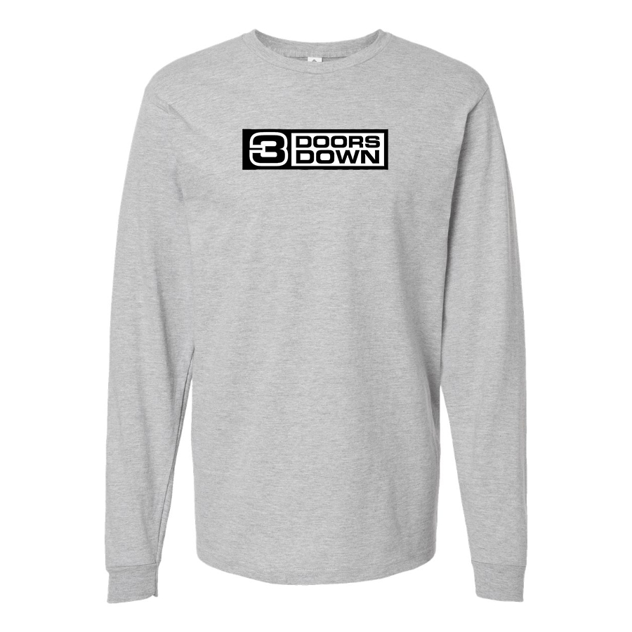 Men's 3 Doors Down Logo Cotton Long Sleeve T-Shirt