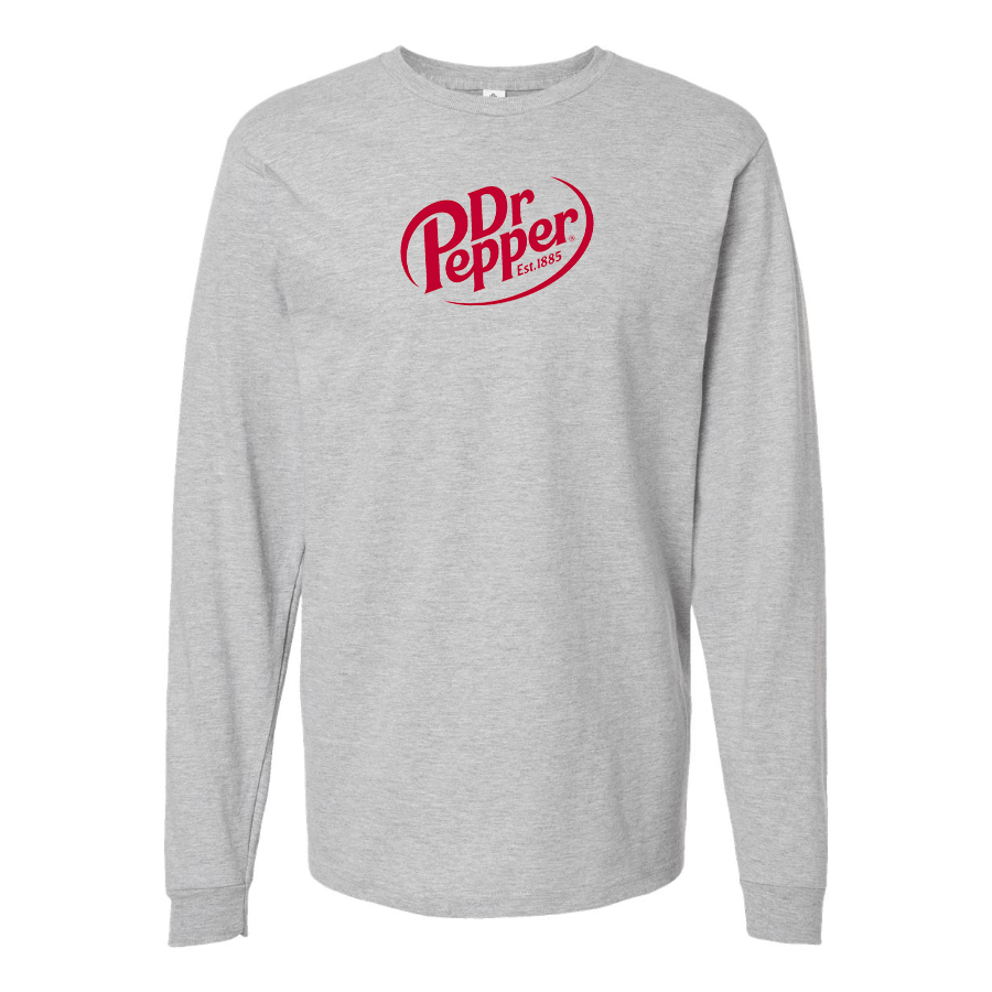 Men's Dr Pepper Logo Cotton Long Sleeve T-Shirt