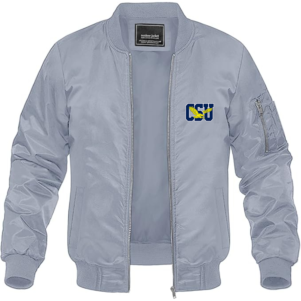Men's Coppin State Eagles Lightweight Bomber Jacket Windbreaker Softshell Varsity Jacket Coat