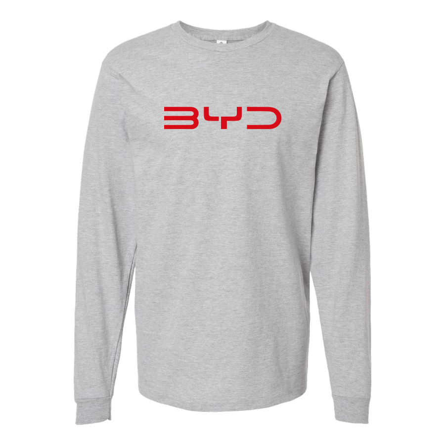 Men's BYD Logo Cotton Long Sleeve T-Shirt