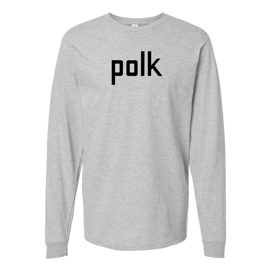 Men's Polk Audio Logo Cotton Long Sleeve T-Shirt